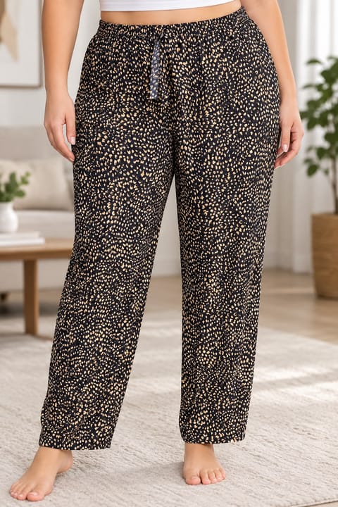 Kadın Battal Süet Pijama Altı -