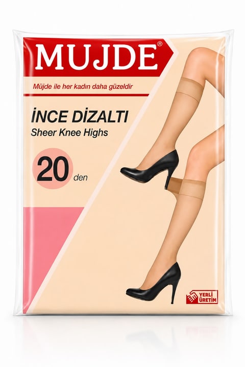 Müjde 20 Den İnce Dizaltı Çorap